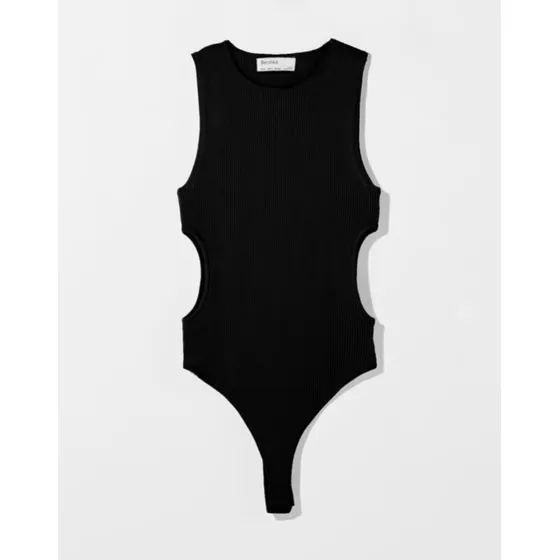 Body Negro Bershka Sin Manga