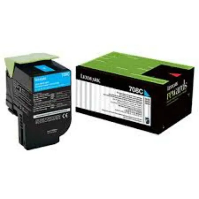 Tóner Lexmark 708c (70c80c0) Cyan 1,000 Páginas