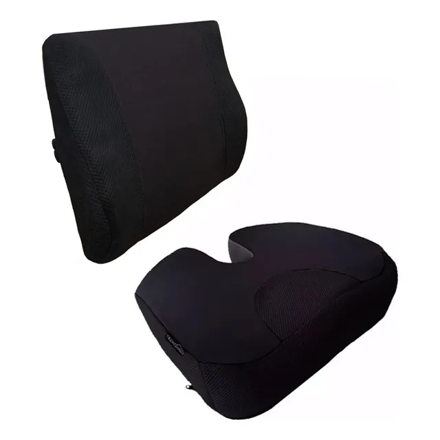 Cojín Para Coxis Y Cojín Soporte Lumbar Ortopédico Combo