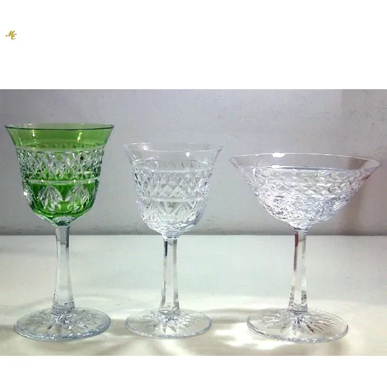 Juego De Copas De Cristal De Bohemia