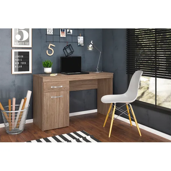 Escrivaninha Demóbile Vitória mdp de 120cm x 76cm x 45cm nogal touch Pintura UV