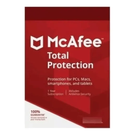 Antivirus Mcafee Total Protection 1 Dispositivo 1 Año
