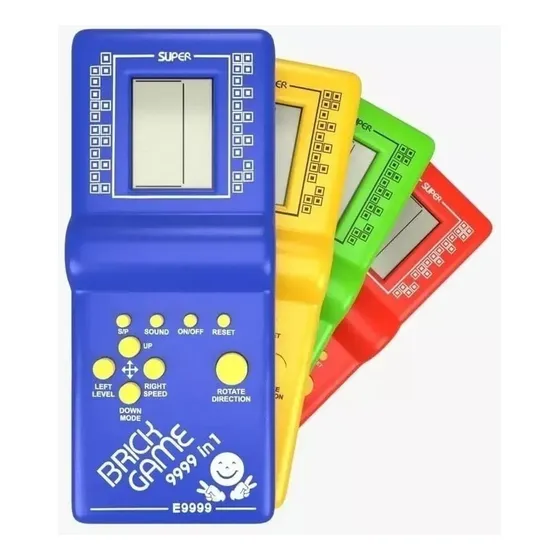 Pack 4 Consola Brick Game 9999 In 1 Standard Niños + Pila Aa