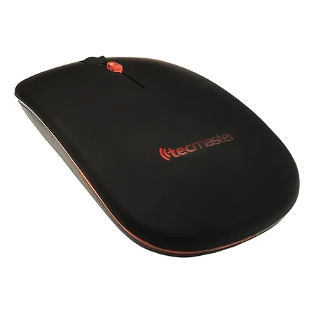 Mouse Slim Dual Inalámbrico Tecmaster Recargable Negro