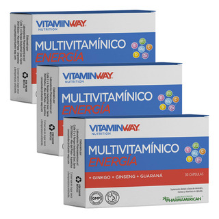 Pack 3 Vitamin Way Multivitamínico Energía Cápsulas Pack 3 Vitamin Way Multivitamínico Energía Cápsulas