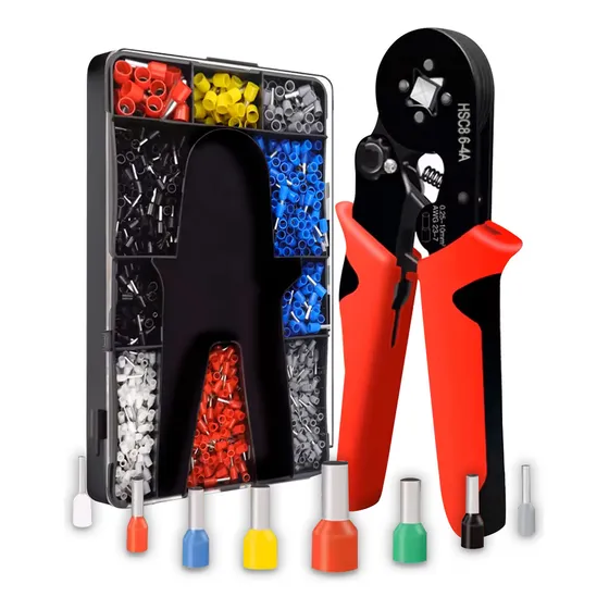 Kit Pinza Crimpeadora Terminales Ferulas Conectores Tif Marca Raitot
