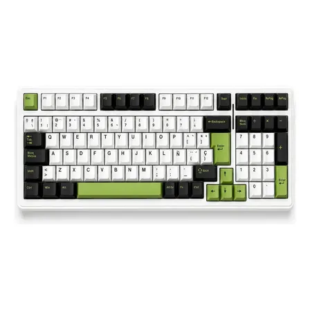 Teclado Mecanico Gamer Aula F99 Cableado Rgb Español Grey Switch Teclado Verde/blanco/negro Idioma Español España