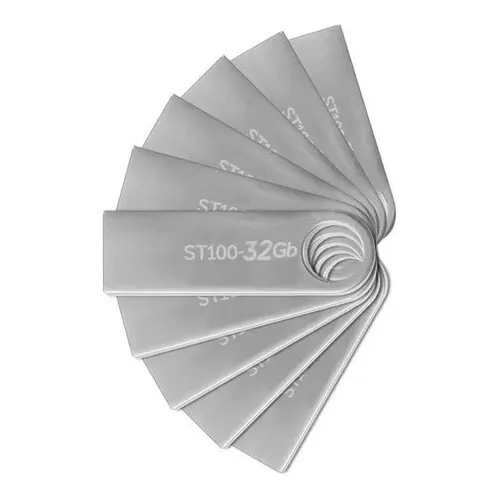 Kit 100 Memorias Usb 32gb Stylos Tech St100 2.0 Plateado