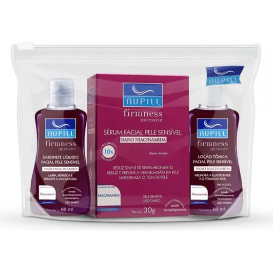 Kit Facial Viagem Hialurônico Niacinamida Nupill 3 Itens