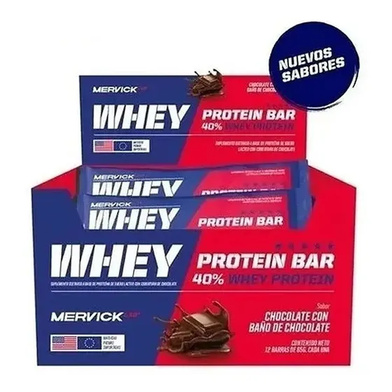 Barras Whey Protein Bar 54u 3 Cajas 65 Grs C/u Mervick