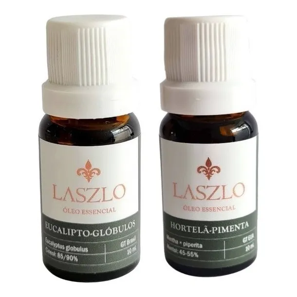  Kit C/2 Oleo Essencial Eucalipto Hortelã Inalacao 10ml Nfe