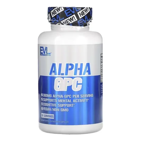 Alpha Gpc 300 mg 60 cápsulas vegetales Evolution Nutrition Sabor sin sabor