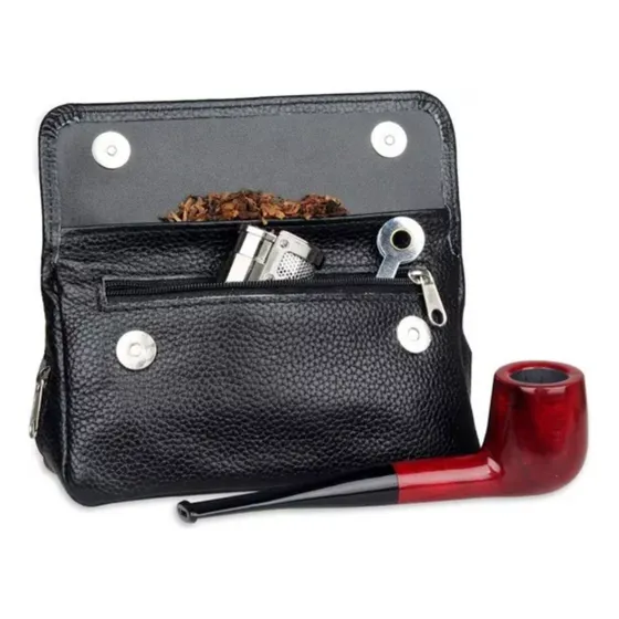 Bolsa Cuero Para Pipa Tabaco Que Conserva La Frescura