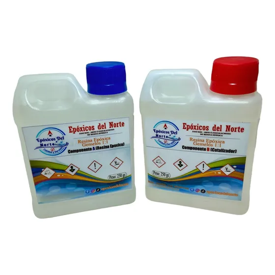 Resina Epòxica Gemelos Rígidos 1-1 Tipo Cristal 500gr
