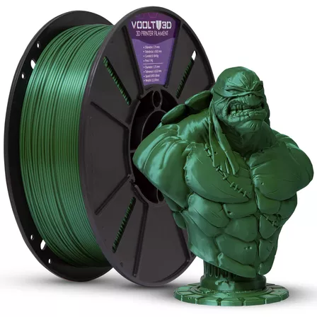 Voolt3D Pla V-silk filamento verde militar 1kg