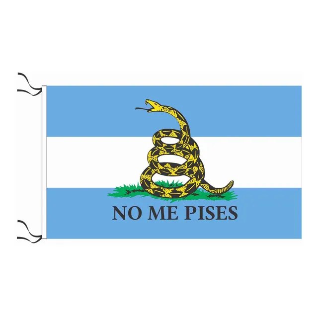 Bandera Argentina Libertaria Gadsden No Me Pises 90 X 150cm