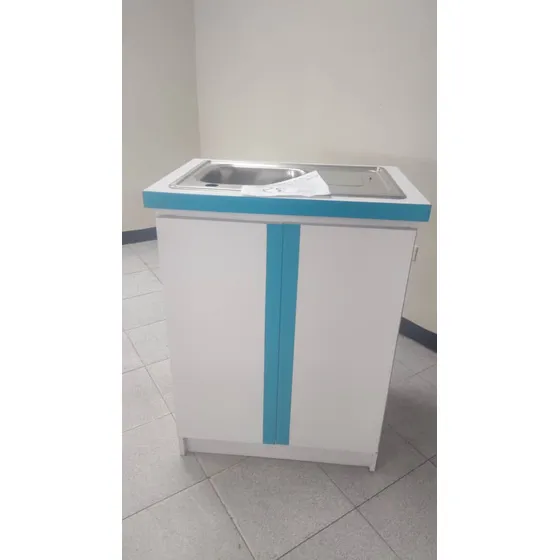 Mueble De Lavaplatos O Lavamanos  Madera Y Metal Nuevo
