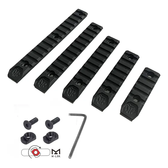 Trilho 20mm Picatinny 5 7 9 11 E 13 Slots P/ Aeg M-lok