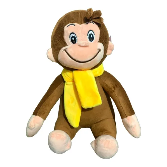 Jorge El Curioso Peluche Grande 33cms Perfumado Color Bufanda Amarilla