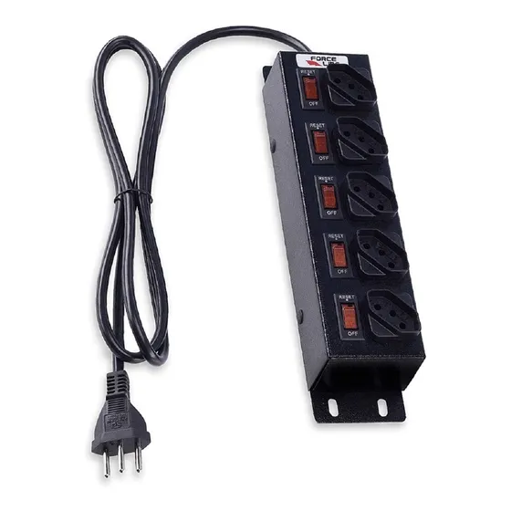Filtro De Linha Force Line Com 5 Circuit Breaker Bivolt
