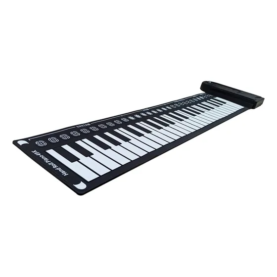 Teclado Piano Musical Roll Up Cor Preto 127/220v