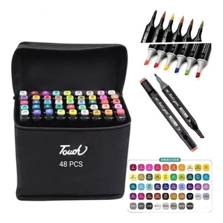 Marcadores Doble Punta Plumones Punta 48 Colores H3 Marcadores Doble Punta Plumones Punta 48 Colores H3