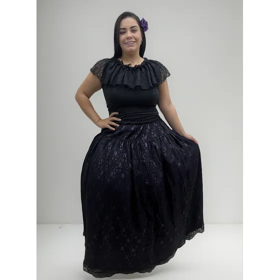 Roupa Pombagira Renda Saia Blusa Umbanda Candomblé