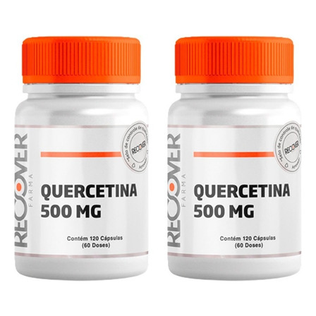 2x Quercetina 500mg - 120 Cápsulas (60 Doses) Sabor Natural Recover Farma 2x Quercetina 500mg - 120 Cápsulas (60 Doses) Sabor Natural Recover Farma
