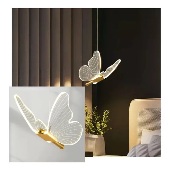 Lámpara Led Con Forma De Mariposa Para Decoración De Habitac