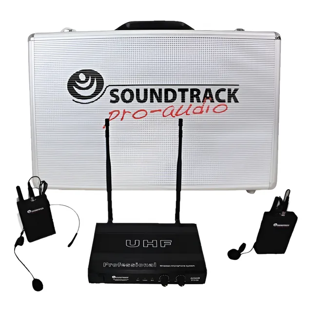 Micrófono Diadema Soundtrack Solapa 2 Canales Uhf Stw-28hll