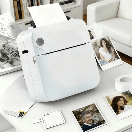 Mini Impresora Térmica Inalámbrica Sin Tinta Blanco