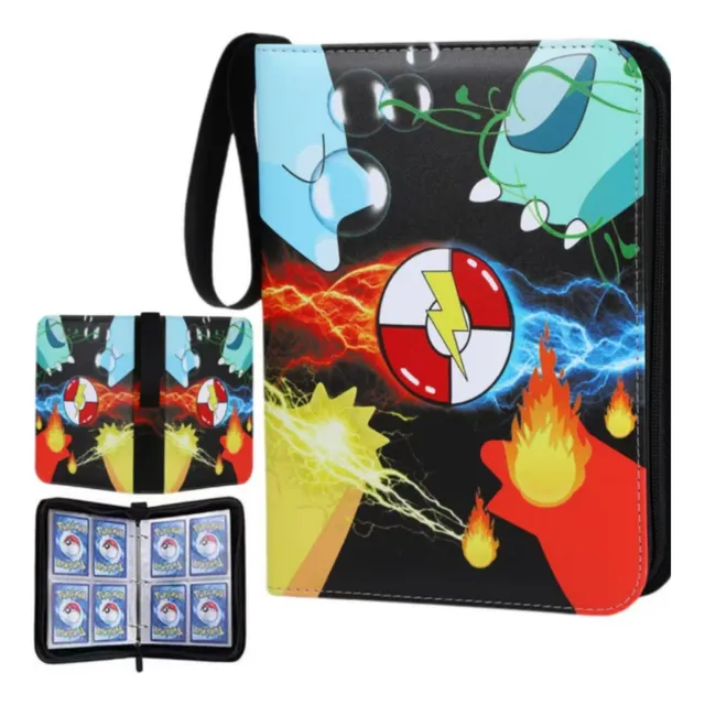 Cc Carpeta De Tarjetero Pokémon 4 Bolsillos 400 Tarjetas
