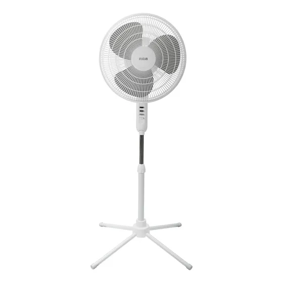 Rca Ventilador De Pedestal Con 3 Velocidades Rc-16b1 Estructura Blanco Aspas Gris Diámetro 41 cm Frecuencia 60 Hz Material de las aspas Plástico