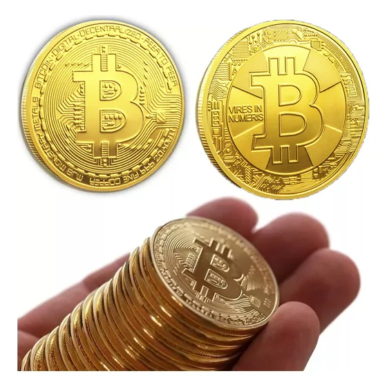 10 Monedas Bitcoin Btc Onza 40mm Criptomoneda Con Capsula