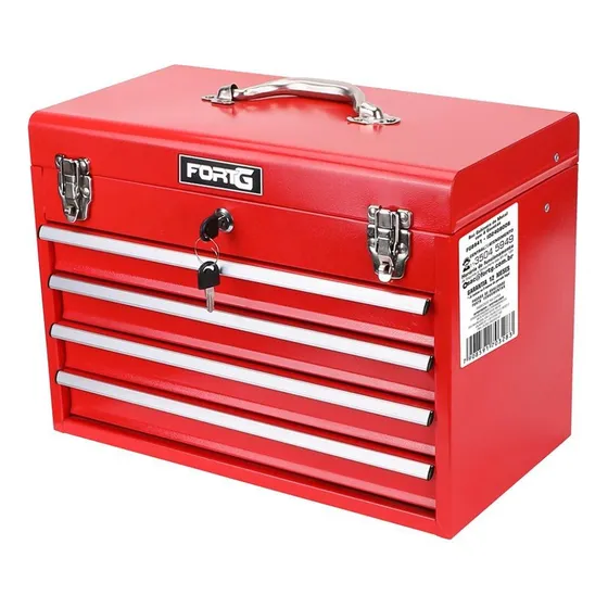 Baú Gabinete De Metal Para Ferramentas Com 4 Gavetas - Fortg