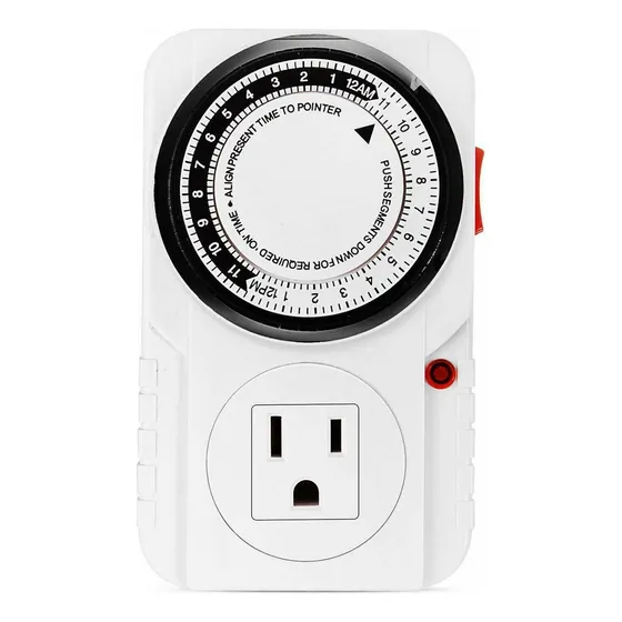 Temporizador Mecánico Enchufable De 24 Horas