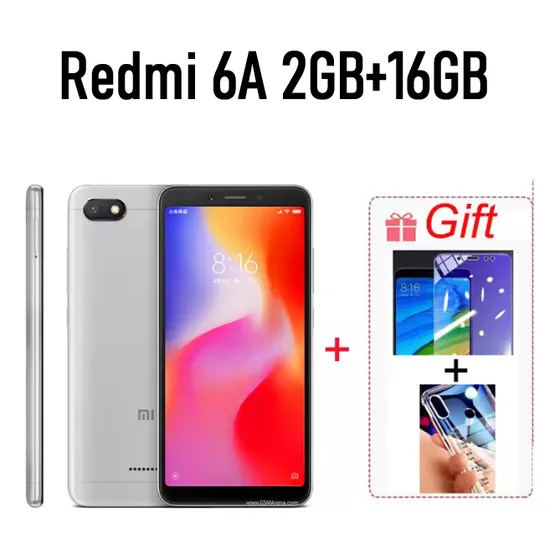 Smartphone Xiaomi Redmi 6a Original 2 + 16 Gb Al Por Mayor Xiaomi Teléfonos Móviles Desbloqueados Android Google Play Redmi 6 Global Frimware