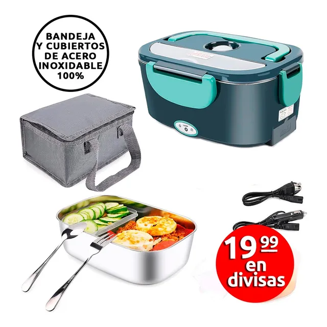 Lunchera Eléctrica Calentadora De Acero Inoxidable