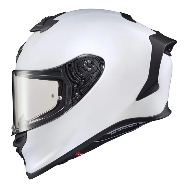 Casco De Moto Scorpionexo R1 Air Bluetooth Dot Ece Blanco