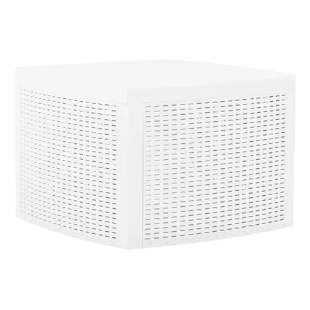 Mesa Auxiliar Blanca 21.3 X21.3 X14.4 Plástico Color Blanco