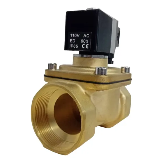 Válvula Solenoide, 2 Pulgadas - N Cerrada, 110 V, Latón