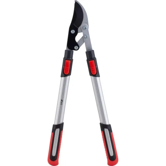 Tijeron De Poda Corta Ramas Tipo Bypass Extensible Aluminio Color Plateado/rojo/negro