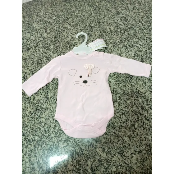 Lindo Body De Bebe  De 0 A 3 Meses  Cara De Perrito, Nuevo