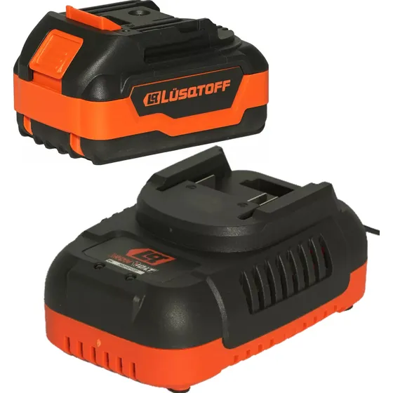 Cargador Bateria Lusqtoff 54w 4 Ah Iron Volt Starter Kit 18v