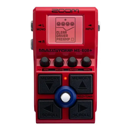 Pedaleira Zoom Multistomp Ms 60b+ Para Contrabaixo
