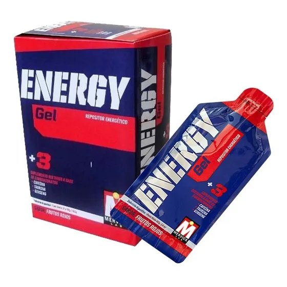 Energy Gel Mervick X 12u Repositor Energético Aminoacidos Sabor Frutos rojos