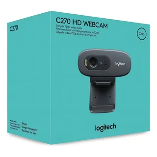Cámara Web Logitech Hd C270 720p/30 Fps Rightlight Negro