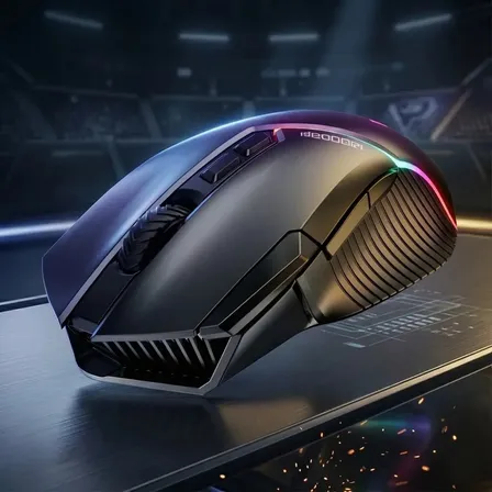 Basike Mouse Gamer Sem Fio Rgb Mouse Recarregável Mouse, Mouse Tri-modes Bt5.1/tipo C Com Fio/sem Fio 2.4g - Sensor 30g... Preto
