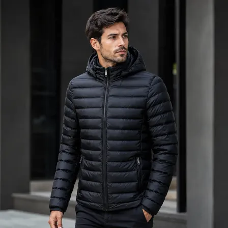 Jaqueta Masculina Puffer Corta Vento Bobojaco Blusa De Frio Preto G