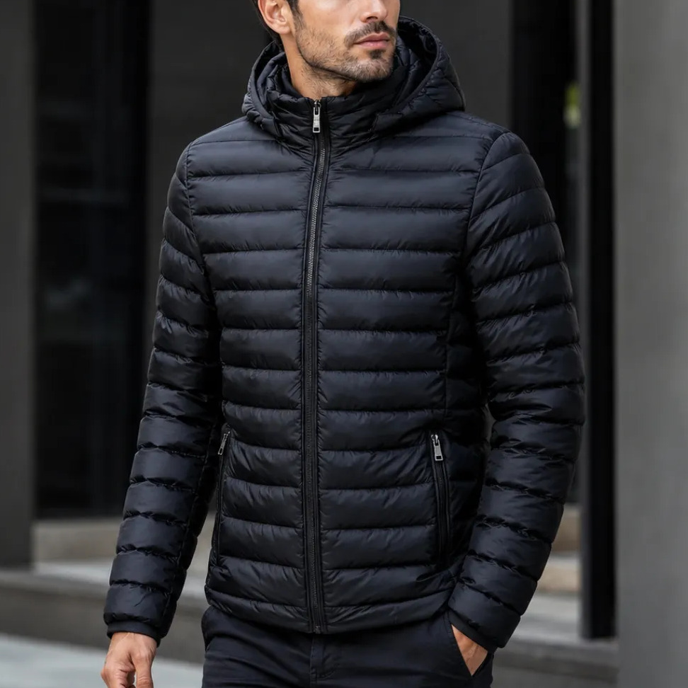 Jaqueta Masculina Puffer Corta Vento Bobojaco Blusa De Frio Preto G